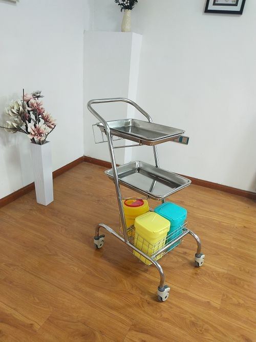 Medical Utility Cart With 2 Shelves(001)